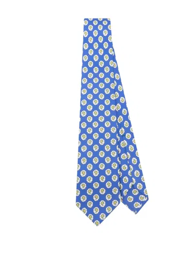 Barba Napoli Jacquard-krawatte Mit Paisleymuster In Blau