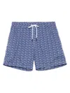 Barba Napoli Paisley-print Swim Shorts In Blue