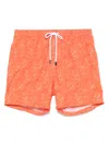 Barba Napoli Palm Tree-print Swim Shorts In Orange