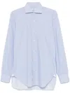Barba Napoli Patterned-jacquard Shirt In Blue
