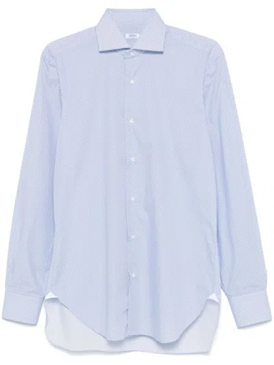 BARBA NAPOLI PATTERNED-JACQUARD SHIRT