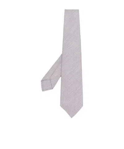 BARBA NAPOLI BLOCK-COLOUR SILK TIE