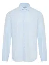 Barba Napoli Poplin Shirt In Blue