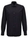 Barba Napoli Tailored Shirt With Long Cuffed Sleeves In Black