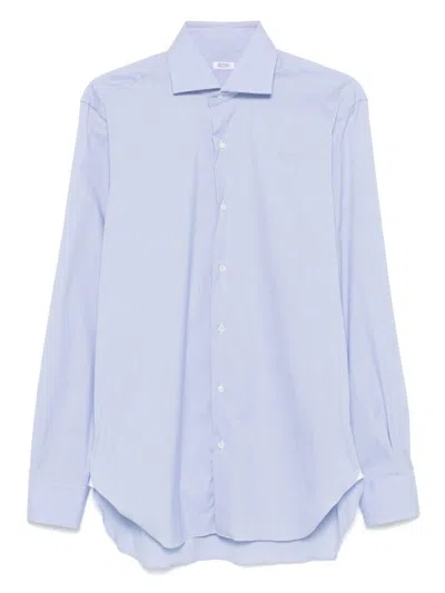 Barba Napoli Poplin Shirt In Blue