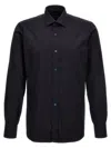 Barba Napoli Tailored Shirt With Long Cuffed Sleeves In Black