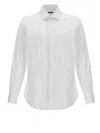 Barba Napoli Tailored Cotton Shirt Buttoned Cuffs In White