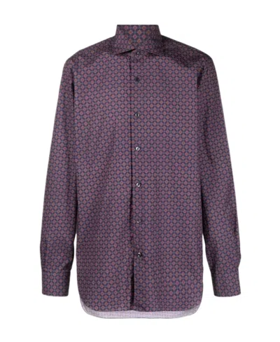 BARBA NAPOLI PRINTED LONG-SLEEVED SHIRT