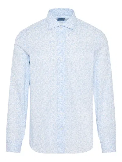 Barba Napoli Printed Shirt In Blue