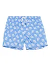 Barba Napoli Printed Swim Shorts In Blue
