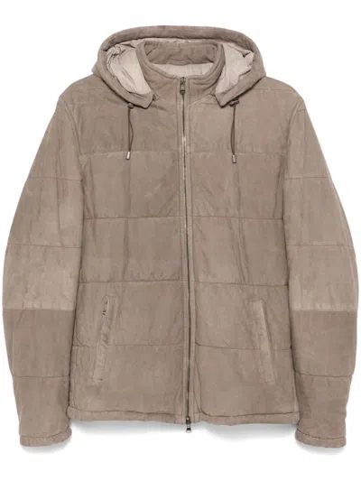 Barba Napoli Puffer Jacket In Brown