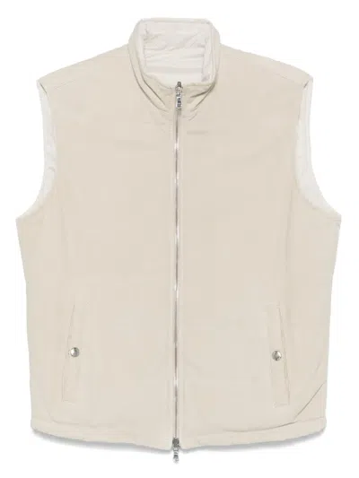 Barba Napoli Reversible Gilet In Neutrals