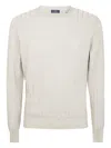 Barba Napoli Barba Long Sleeves Round Neck Sweater In Neutrals