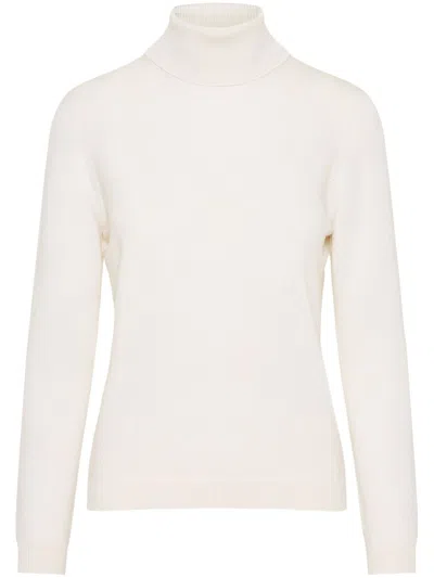 Barba Roll-neck Sweater In White