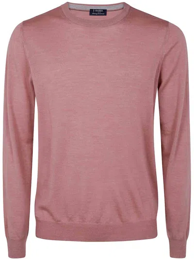 Barba Napoli Round Neck Sweater In Pink