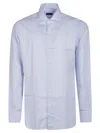 Barba Napoli Long Sleeve Neck Shirt In Blue