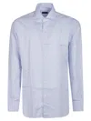 Barba Napoli Long Sleeve Neck Shirt In Blue