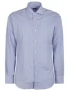 Barba Napoli Micro-pattern Cotton Shirt In White