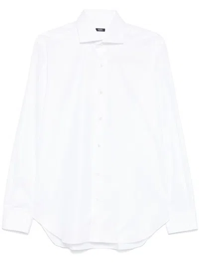 Barba Napoli Barba Classic White Button-down Shirt With Tailored Silhouette