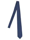 Barba Napoli Pointed Tip Slim Silk Tie With Textured Finish In Blue