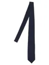 Barba Napoli Pointed Tip Slim Silk Tie With Textured Finish In Black