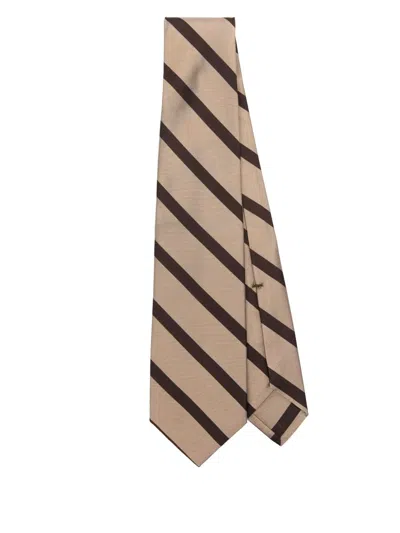 Barba Napoli Silk Tie In Neutrals