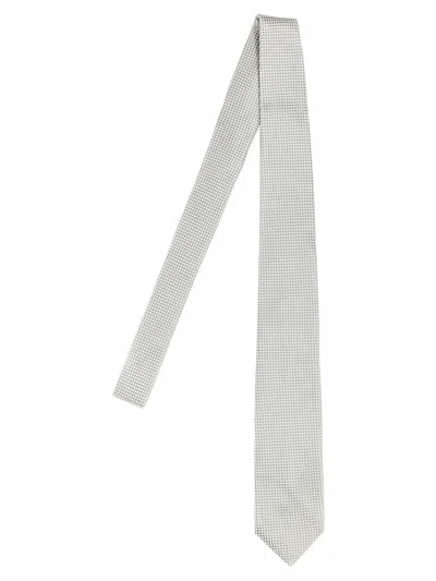 Barba Napoli Barba Silk Tie In Silver