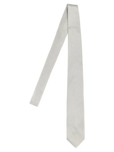 BARBA NAPOLI SILVER SILK TIE