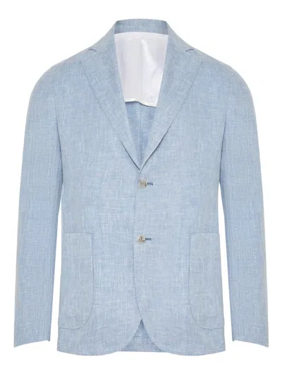 Barba Napoli Single-breasted Blazer In Blue