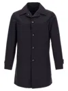 Barba Napoli Barba Single-breasted Trench Coat In Black