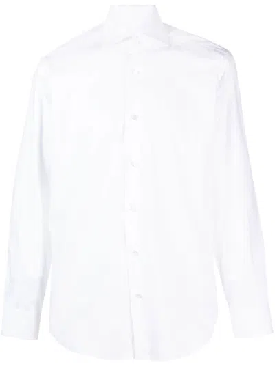 BARBA NAPOLI SPREAD-COLLAR COTTON SHIRT