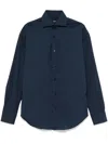 Barba Napoli Spread-collar Shirt In Blue