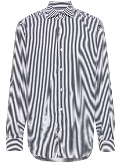 Barba Napoli Navy Cotton T-shirt In Multi