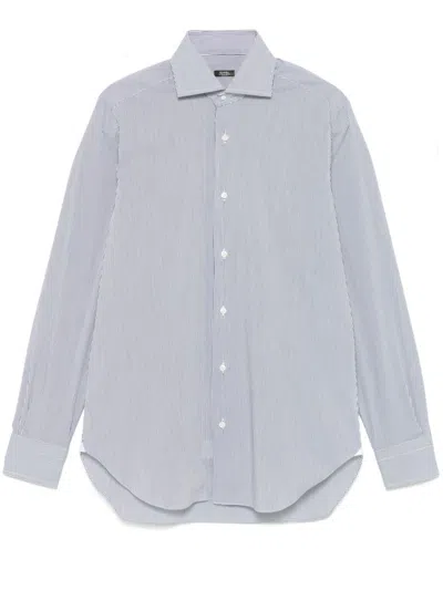 Barba Napoli Striped Shirt In Gray