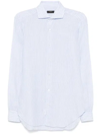 Barba Napoli Striped Shirt In Blue