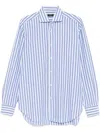 Barba Napoli Long-sleeved Shirt In Blue