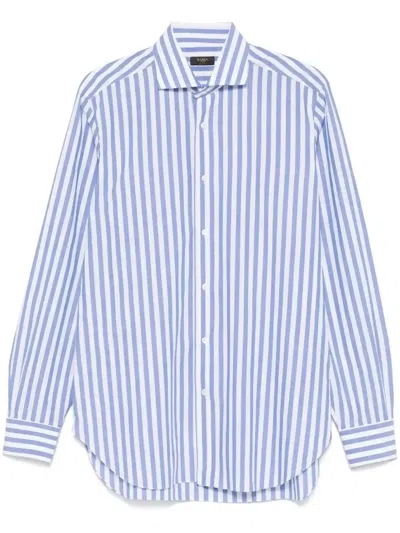 Barba Napoli Long-sleeved Shirt In Blue