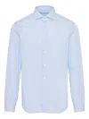 Barba Napoli Micro-stripe Shirt In Blue
