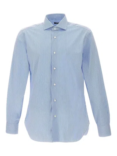 Barba Napoli Striped Shirt In Blue