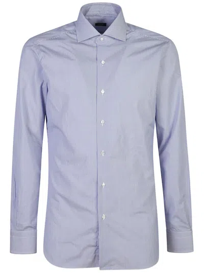 Barba Napoli Barba Striped Dress Shirt With Classic Fit And Premium Craftsmanship In Blue