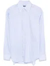 Barba Napoli Striped Cotton Shirt In Blue