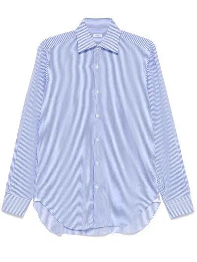 Barba Napoli Striped Shirt In Blue
