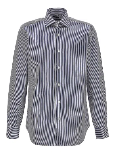Barba Napoli Striped Shirt In Blue