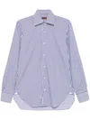 Barba Napoli Barba Vertical Striped Blue And White Barba Shirt In Multi
