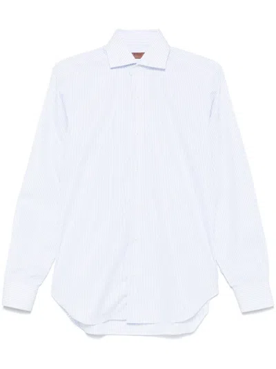Barba Napoli Striped Shirt In White