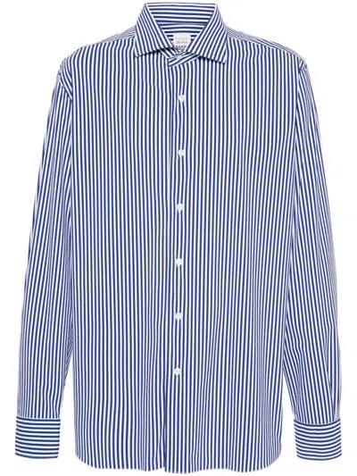 Barba Striped Shirt In White