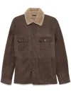 Barba Napoli Suede Jacket In Brown