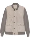Barba Napoli Suede Jacket In Grey