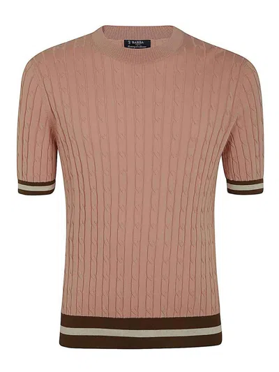 Barba Crew Neck Pullover In Pink