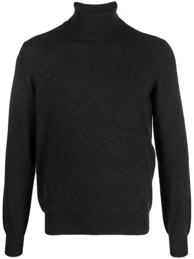 Barba Dark Grey Turtleneck Sweater